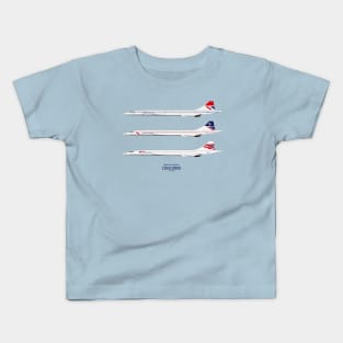 British Airways Concordes 1976 To 2003 Kids T-Shirt